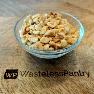 Hazelnut Dry Roasted Diced 500ml jar - Wasteless Pantry Bassendean