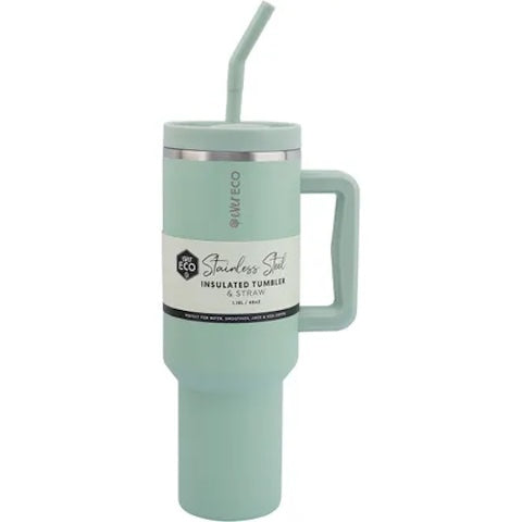 Insulated Tumbler with Handle and Straw Balance 1.18L - Wasteless Pantry Bassendean