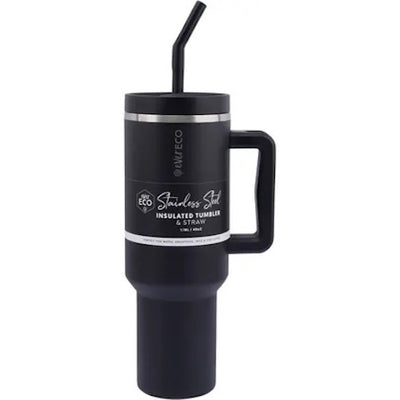 Insulated Tumbler with Handle and Straw Balance 1.18L - Wasteless Pantry Bassendean