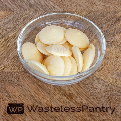 Chocolate White Buttons 500ml jar - Wasteless Pantry Bassendean