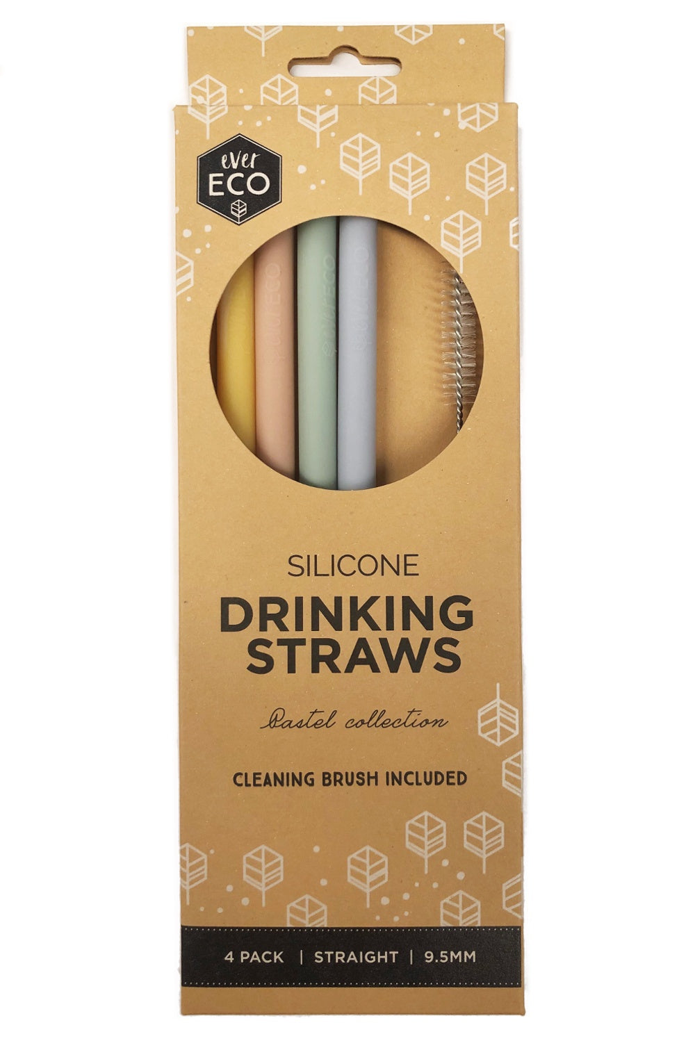 Straw Silicone (4 pack inc Cleaning Brush) - Wasteless Pantry Bassendean