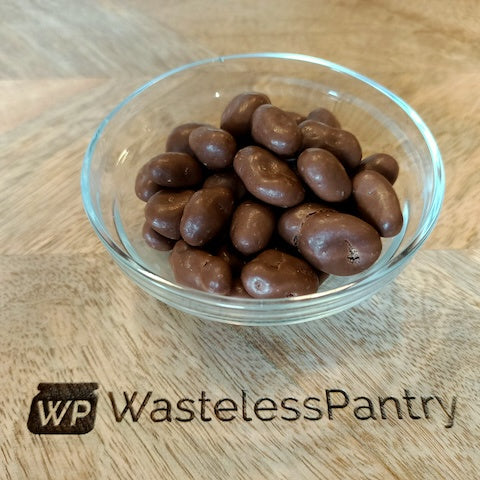 Milk Chocolate Coated Sultanas 1000ml jar - Wasteless Pantry Bassendean