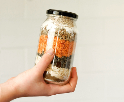 Meal Jar Spiced Coconut Lentil Soup Prepped