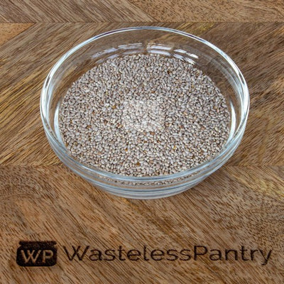Chia Seed Organic White 100g bag - Wasteless Pantry Bassendean