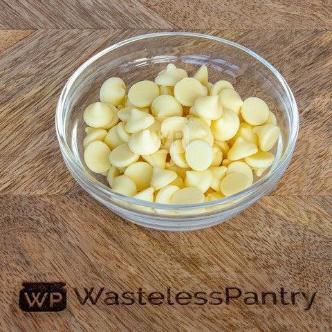 Choc White Bits 125ml jar - Wasteless Pantry Bassendean