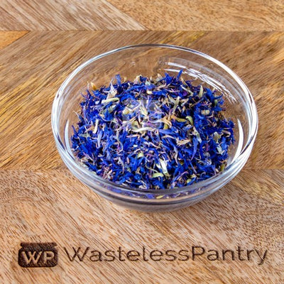 Petals Cornflower Organic Blue 500ml jar - Wasteless Pantry Bassendean