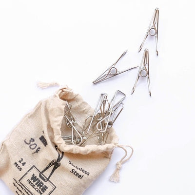 Peg Wire Clothes 24 Pack - Wasteless Pantry Bassendean