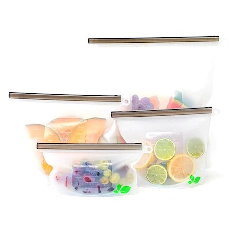 Silicone Food Storage Pouch - set of 4 - Wasteless Pantry Bassendean