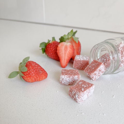 Strawberry Slice 500ml jar - Wasteless Pantry Bassendean